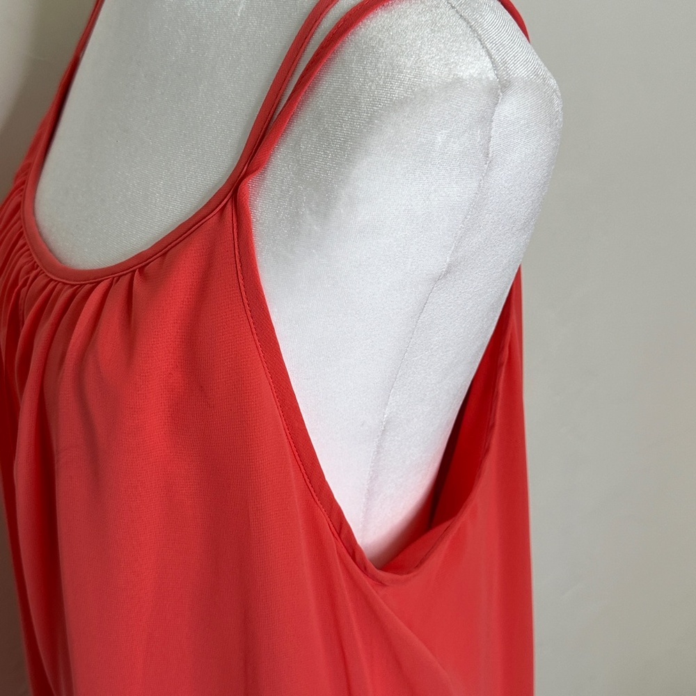 B. Smart Hi/Lo Chiffon Salmon-Colored Dress- Size 14 - Picture 8 of 15